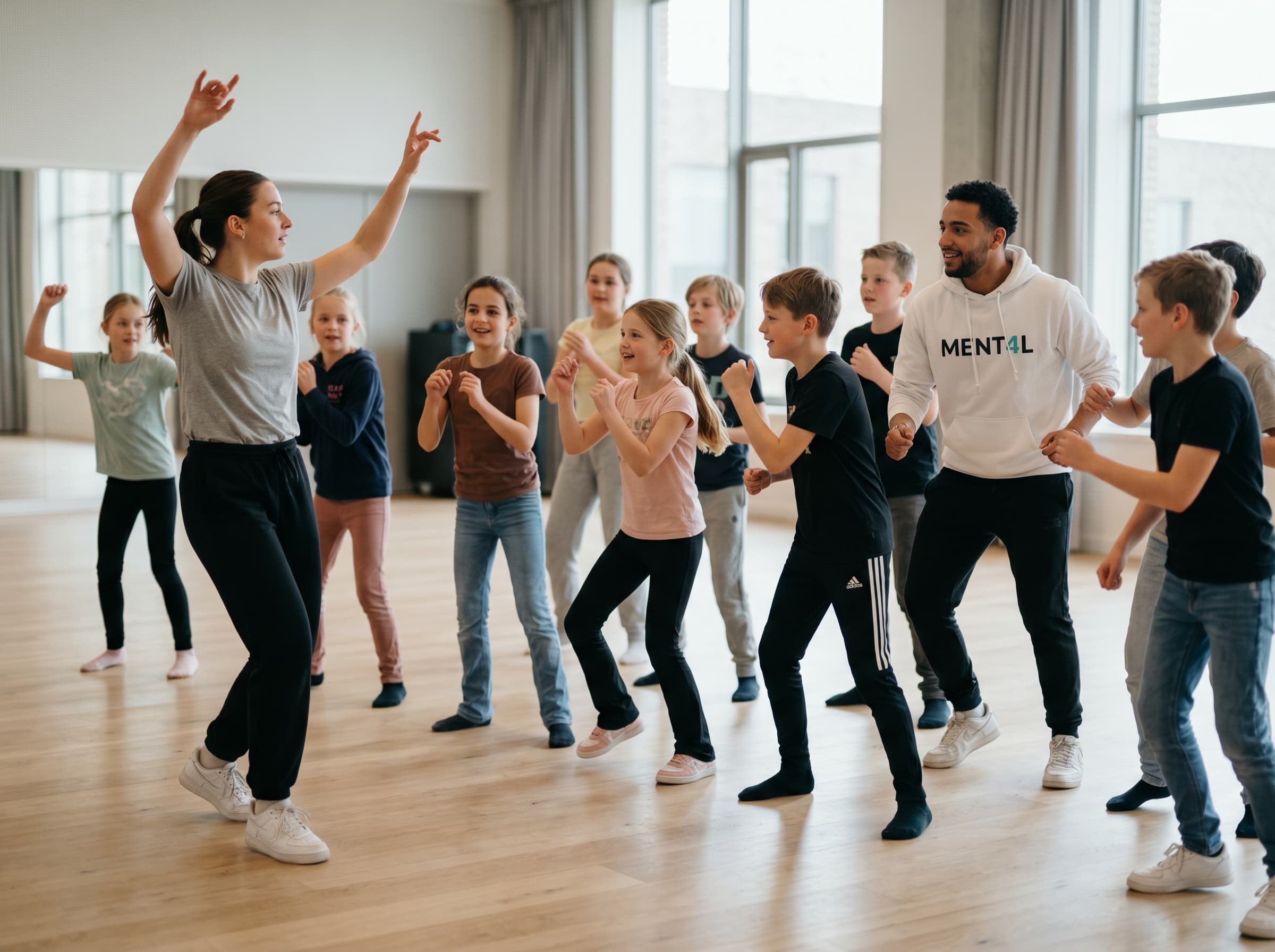 Kinderen tijdens Muziek & dans